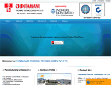 Tablet Screenshot of chintamanithermal.com